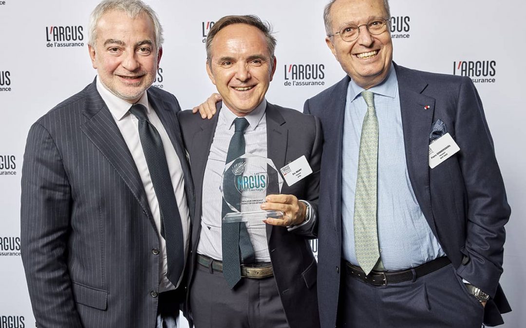 NewCo CF a remis le trophée du meilleur dirigeant de cabinet de courtage à Eric Maumy lors de la 2ème édition des Argus du courtage